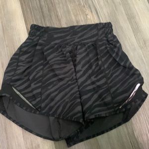 lululemon hotty hot shorts , zebra print